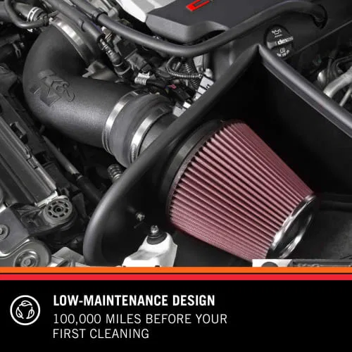 63-2617 – K&N FILTER Cold Air Intake, Black Polyethylene Tube Red Filter With Air Box - view 3